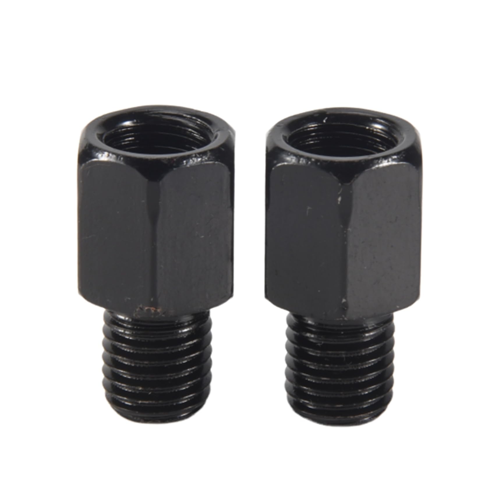 Qyrugcxs 2 PCS Mirror Adapter KONVERTER IM UHRZEIGERSINN 8MM BIS 10MM SCHWARZ von Qyrugcxs