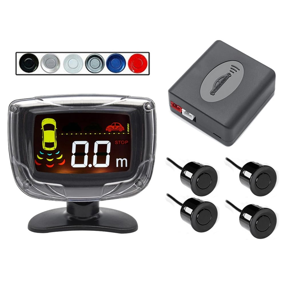 Qyrugcxs Drahtloses Parksensor-Kit, LCD-Display, Alarm, Rückwärtsparküberwachung, Detektorsystem von Qyrugcxs