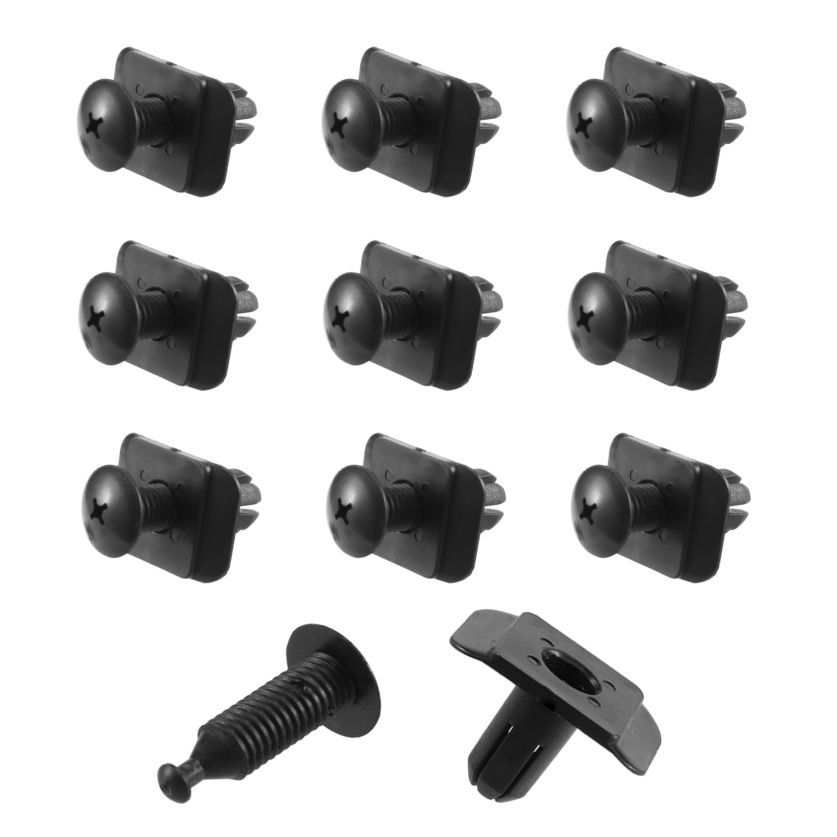 Qyrugcxs Liner Fastener Niet Push Clips Retainer für 323 626 929-9 Miata Millenia MX-3 MX-6 Schwarz, 10 STK von Qyrugcxs