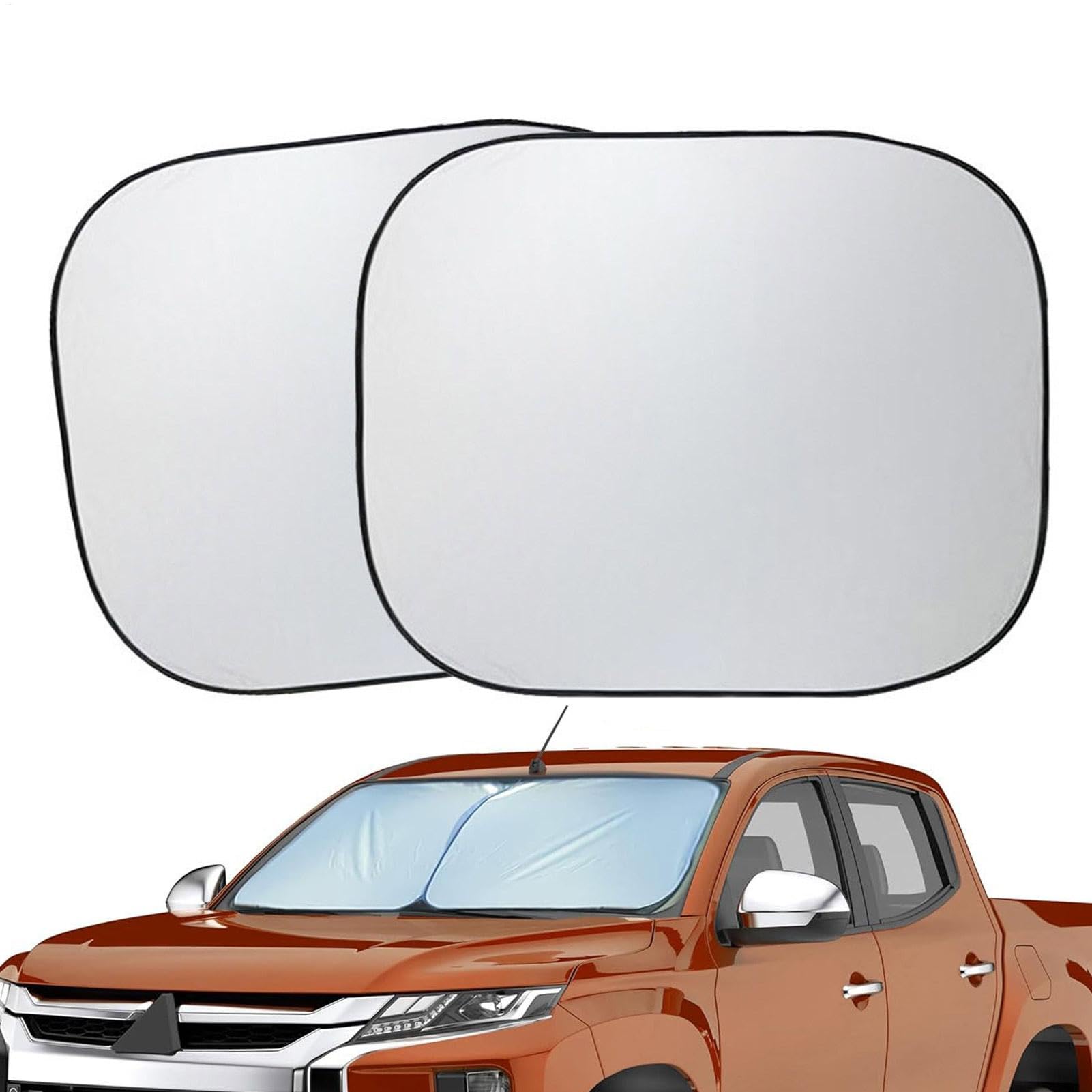 Auto-Glas-Sonnenschutz, Auto-Sonnenblende, 69,5 x 90,5 cm, Schutz für Autozubehör, Sonnenblende, Sonnenblende, für den täglichen Parkplatz (weiß) von Qzdtue