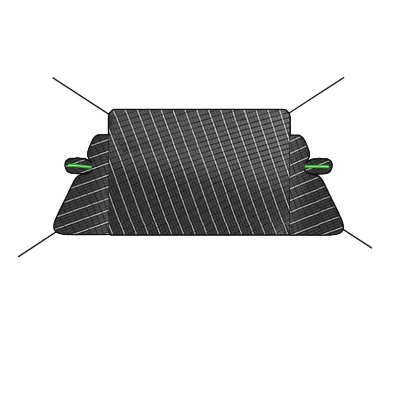 Auto-Sonnenschutz Winddicht | Rutschfeste Autoabdeckung | Strapazierfähige Windschutzscheibenabdeckung | Tragbarer Auto Schneefang 258x155x120cm / 101,57x61,02x47,24 Zoll für PKW, LKW, Van | Ne von Qzdtue