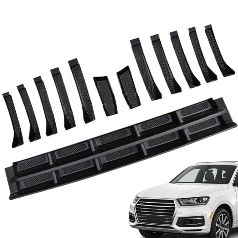 Front Grille Protective Cover, Upper Bumper Grill Replacement Parts, Durable Mesh Grille for Blocking Debris, Precise Fit Car Grille Accessories, Front Bumper Protection for Cars and Trucks von Qzdtue