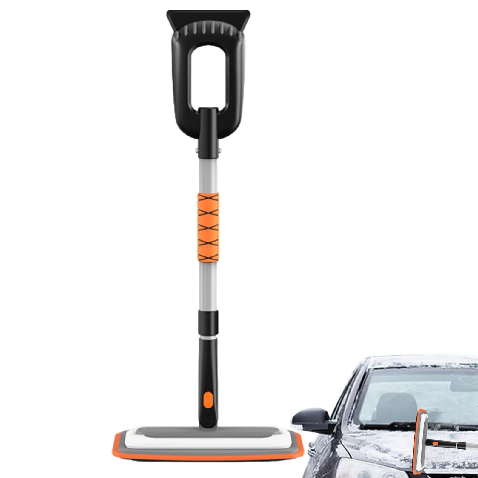 Qzdtue Auto-Schneeschneiderbürste und Eiskratzer, ausziehbare Handle, Windshield Snow Removal Tool, Effektives Eiskratzer mit 27,95 Zoll vor Verlängerung, ca. 91 cm für Autos, LKWs und SUVs von Qzdtue