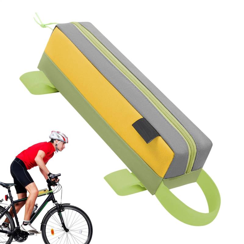 Qzdtue Top Tube Cycling Pouch, Waterproof Cycling Frame Bags, Zipper Opening Pouch, Cycling Accessories, Road Frame Bags, Bicycle Frame Pouch, Quick Install Cycling Bag, Waterproof Pouch von Qzdtue