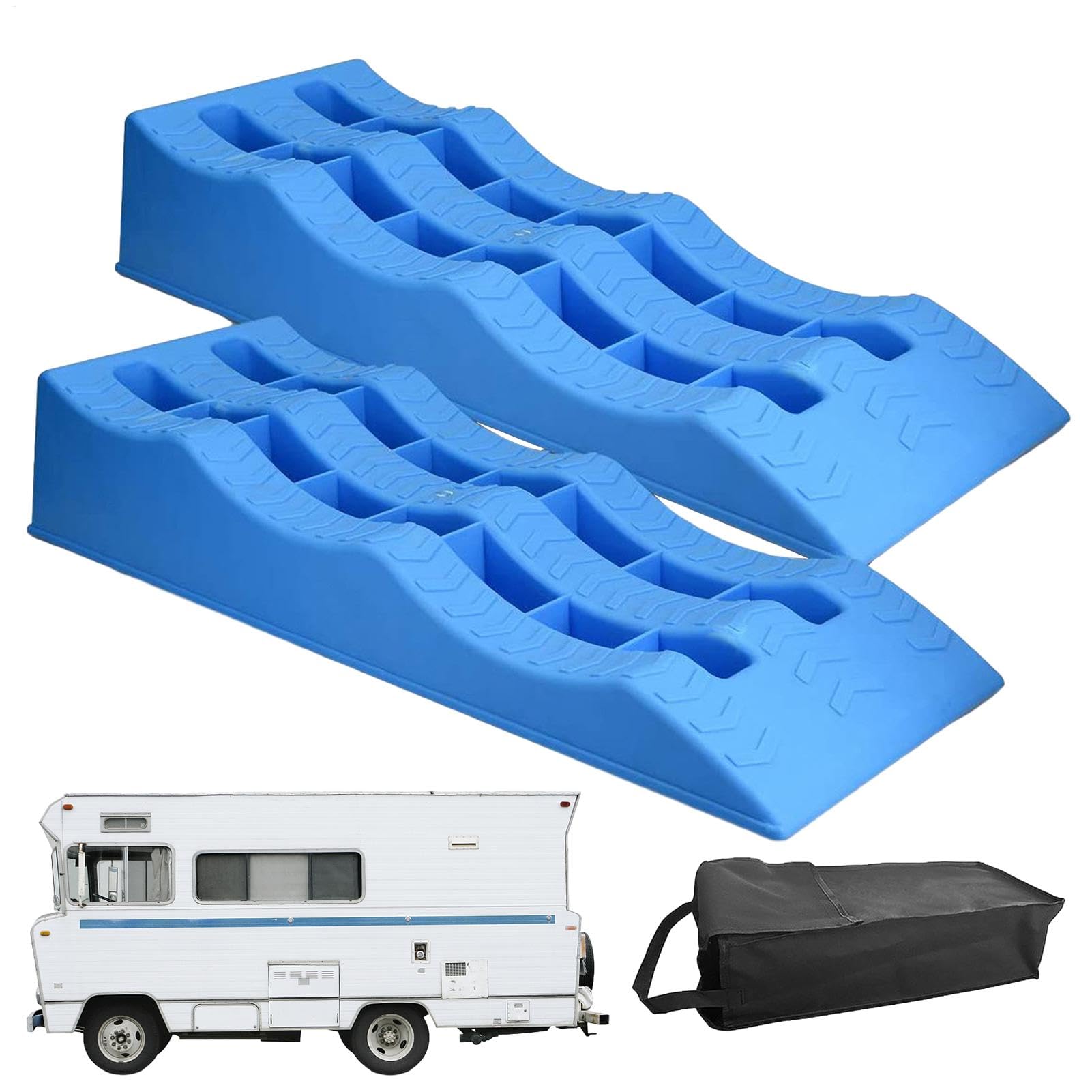 Trailer Leveler, RV Leveling Blocks, Trailer Wheel Chocks, Multifunctional Leveling Blocks, 24'8.2'4.7 inches, Lightweight Wheel Chocks, Leveling Blocks for Uneven Ground von Qzdtue