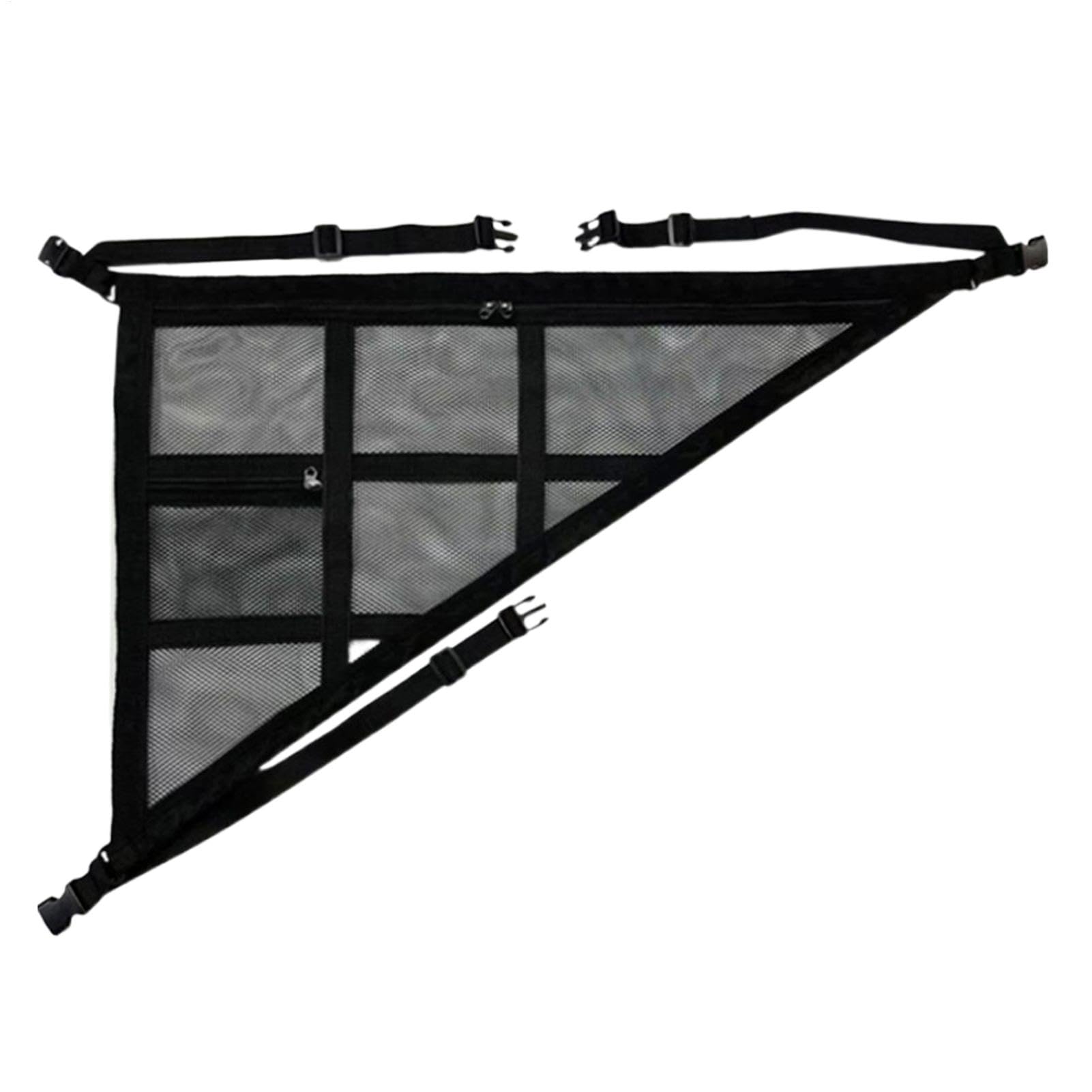 Triangle Car Net Pocket, Cargo Storage Ceiling, Car Camping Cargo, 35,43 x 25,59 x 0,39 Zoll, doppelschichtiges Netzgewebe, Roof Organizer für Reisen und lange Reisen, Polyester, 260 g von Qzdtue