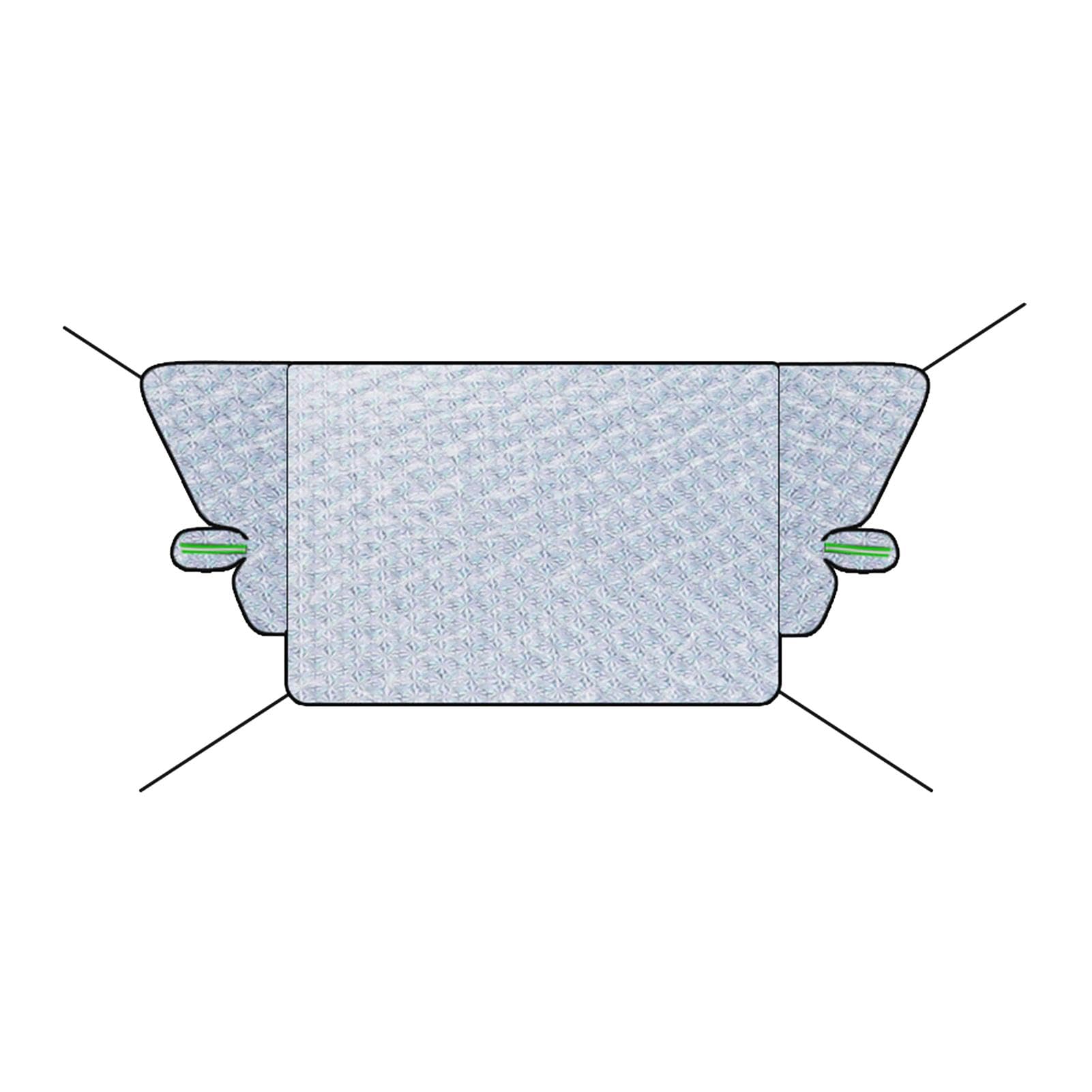 Winddichte Auto-Sonnenblende | rutschfeste Autoabdeckungen | Robuste Windschutzscheibenabdeckung | Tragbare Autoscheiben-Schneeabdeckung 258 x 155 x 120 cm / 101,57 x 61,02 x 47,24 Zoll von Qzdtue