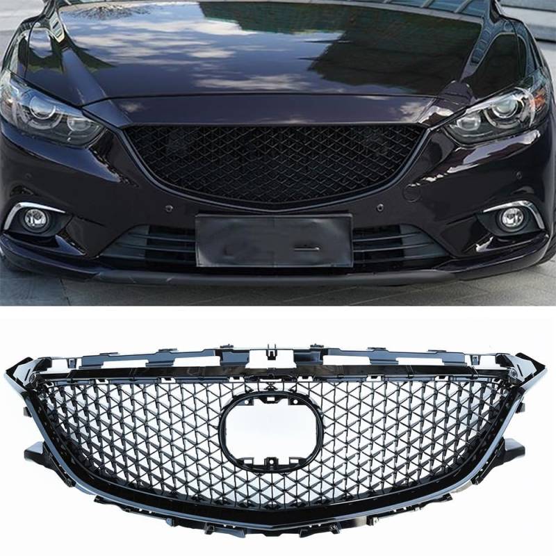 für Mazda 6 2014 2015 2016 Auto-Frontgrill Frontstoßstange Racing Grill Tuning Zubehör Frontgrill von QziH