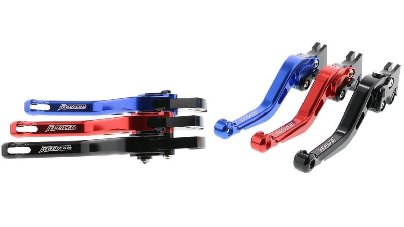 Bremshebel- & Kupplungshebelset Radical CNC Parts (Blau) passend für Derbi Senda 50 DRD Racing/X-Treme (2011 bis 2017) von R RADICAL RACING