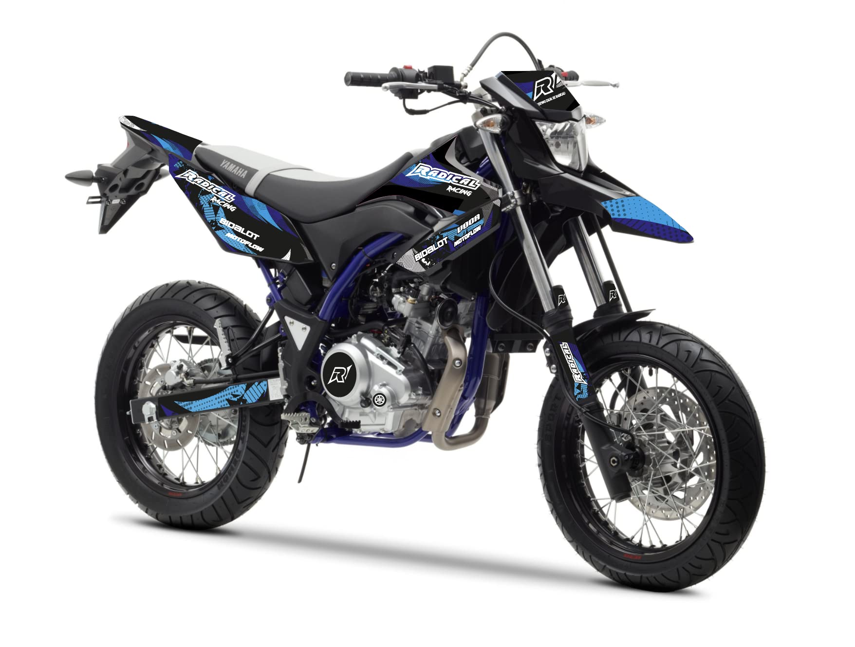 Dekor Radical Racing passend für Yamaha WR 125 X/R (2009 bis 2013, DE071 - Euro3) AMZ-RR.09.0012-6.v188 von R RADICAL RACING