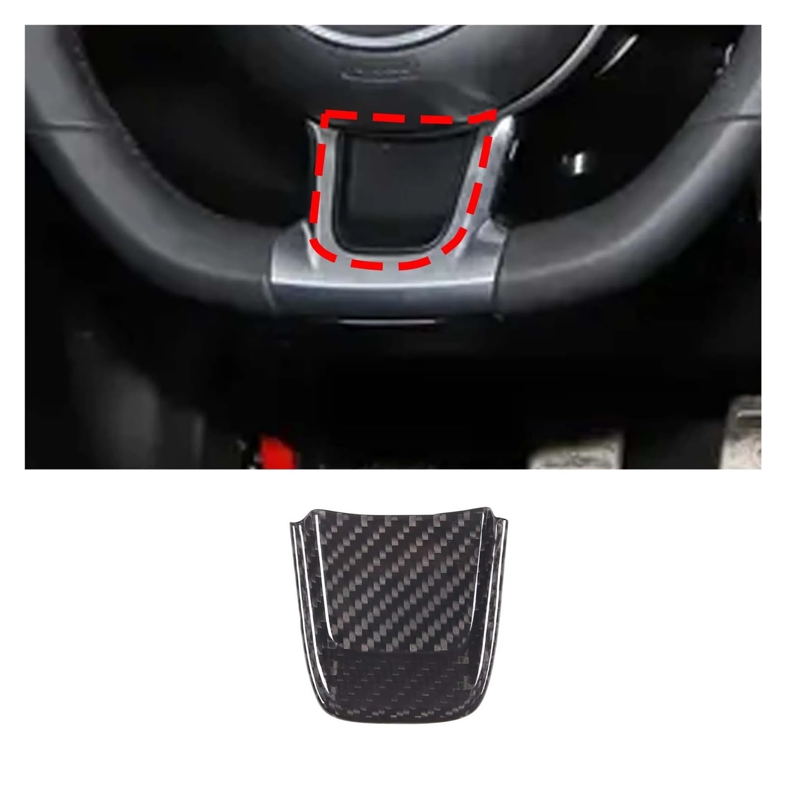 Auto Mittelkonsole Interieur Für FIAT 500 Für Fiat500 Für Abarth 595 Für Abarth595 2022 Carbon Faser Auto Lenkrad Dekorative Aufkleber Innen Modifikation Zubehör Interieur Zubehör(Style B) von RAGPUKMUAN