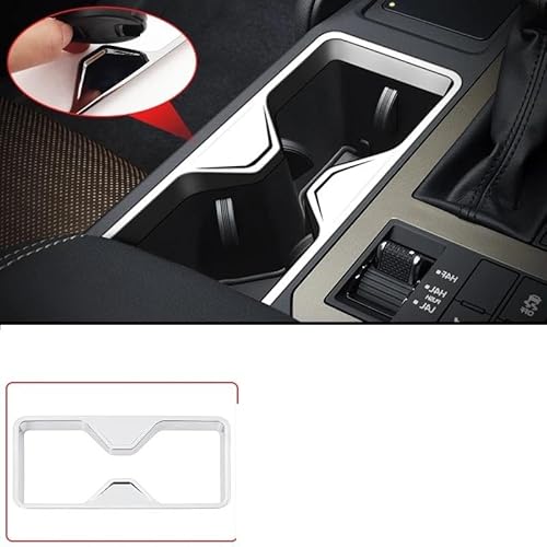 Auto Mittelkonsole Interieur Für Toyota Für Land Für Cruiser 250 Für Prado Für LC250 2024 Erste Edition Mittelkonsole Wasser Tasse Dekoration Abdeckung Innen Zubehör Interieur Zubehör(Silver Mirror RH von RAGPUKMUAN