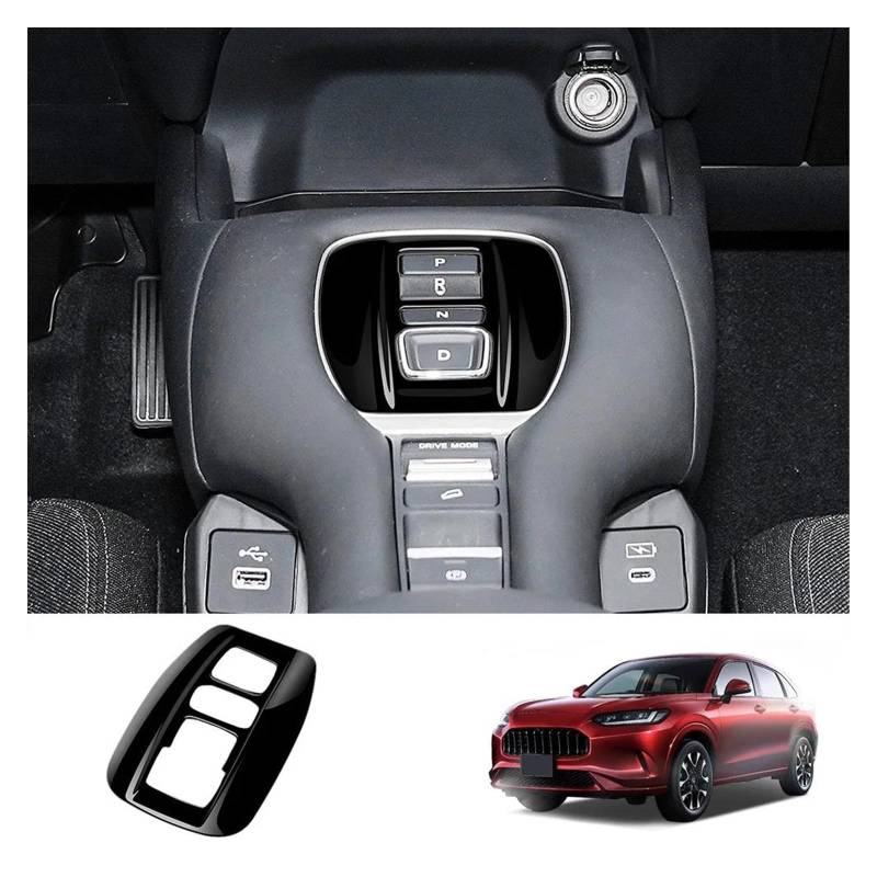 Auto Mittelkonsole Interieur Für ZRV 2022 Auto Zentrale Steuerung Shift Taste Rahmen Japan Version Innen Zubehör Interieur Zubehör(Glossy Black 1pc) von RAGPUKMUAN