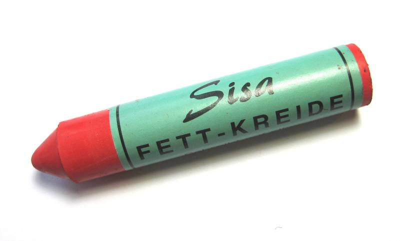 RAIDEX Fett-Signierkreide SISA Farbe: rot Durchmesser: 17 mm Packung mit 12 Stück von RAIDEX