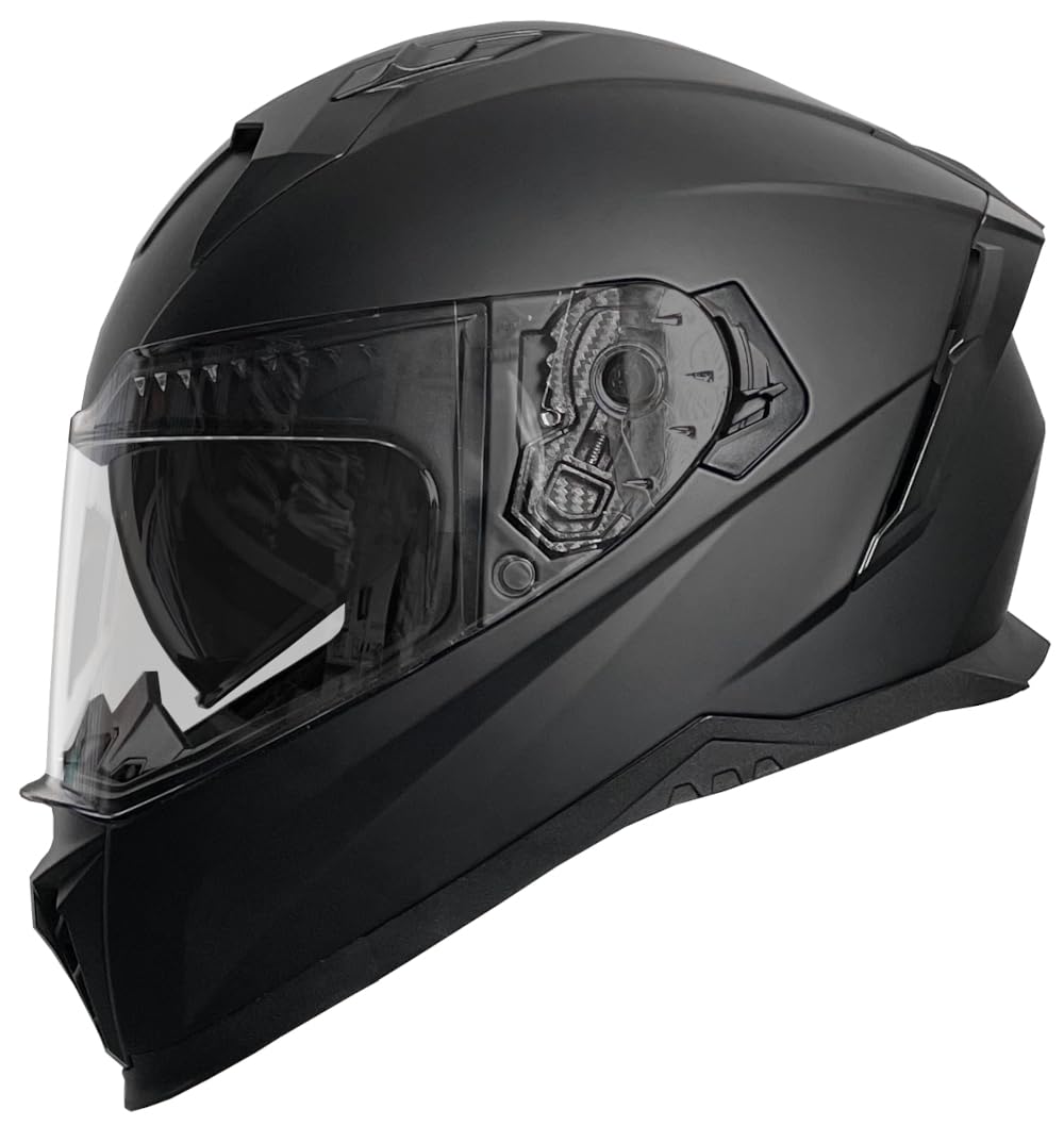 Integralhelm Helm Motorradhelm RALLOX 69 Schwarz Matt Größe M Sturzhelm von RALLOX Helmets