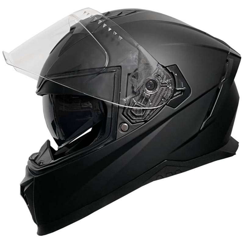 Integralhelm Helm Motorradhelm Rollerhelm RALLOX 69-2 Größe L matt schwarz mit Sonnenvisier von RALLOX Helmets