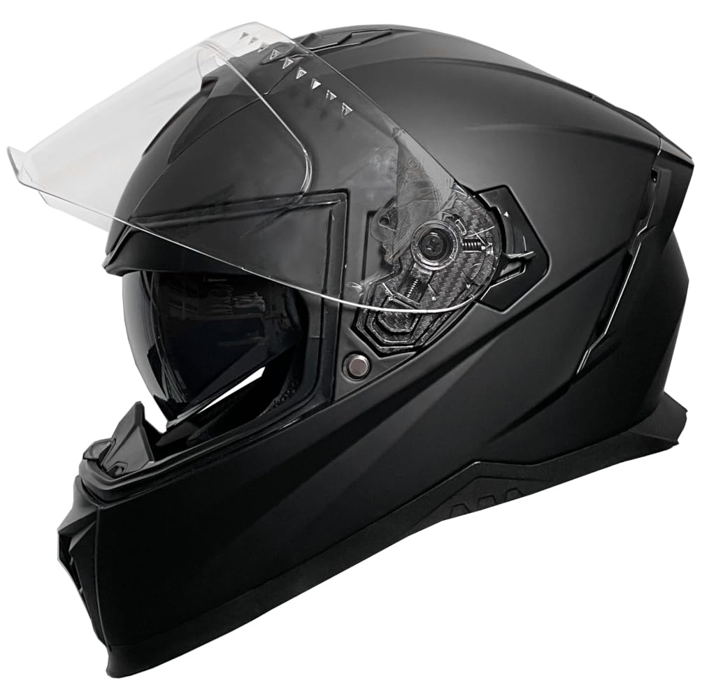 Integralhelm Helm Motorradhelm Rollerhelm RALLOX 69-2 Größe M matt schwarz mit Sonnenvisier von RALLOX Helmets