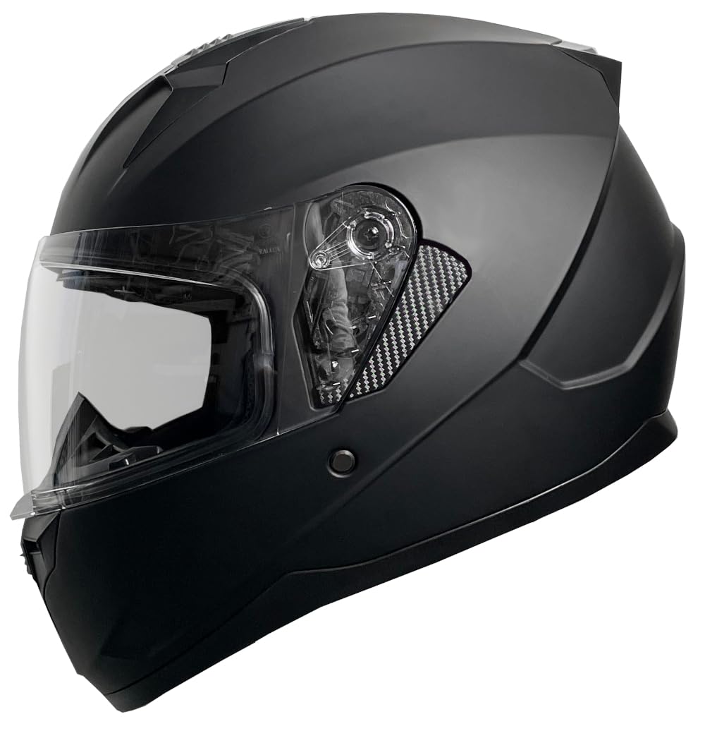 Integralhelm Motorradhelm Rallox 67 Größe M schwarz matt Motorrad Roller Sturz Helm von RALLOX Helmets