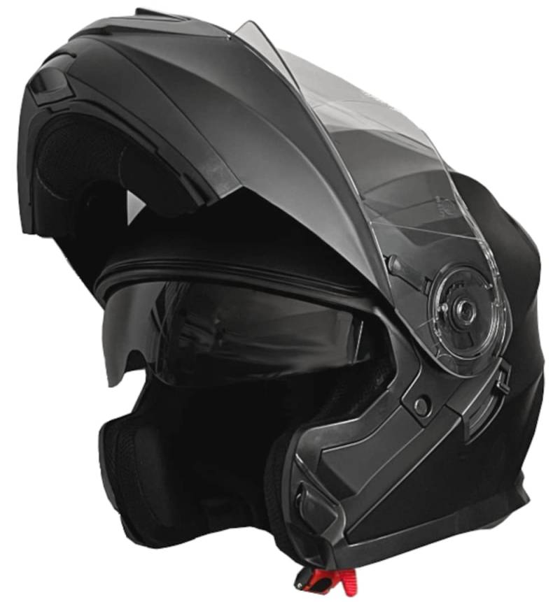 Klapphelm Helm Motorradhelm RALLOX 160-2 Größe XL schwarz matt mit Sonnenblende von RALLOX Helmets