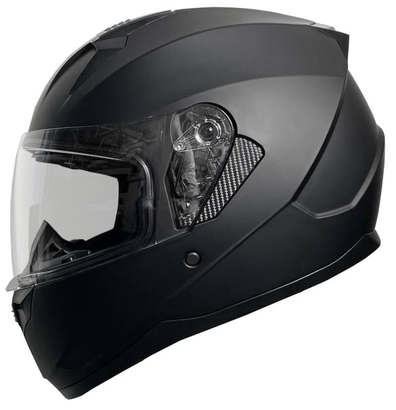 RALLOX Helmets Integralhelm 051-1 schwarz/matt Rallox Motorrad Roller Sturz Helm (XS, S, M, L, XL) Größe L von RALLOX Helmets