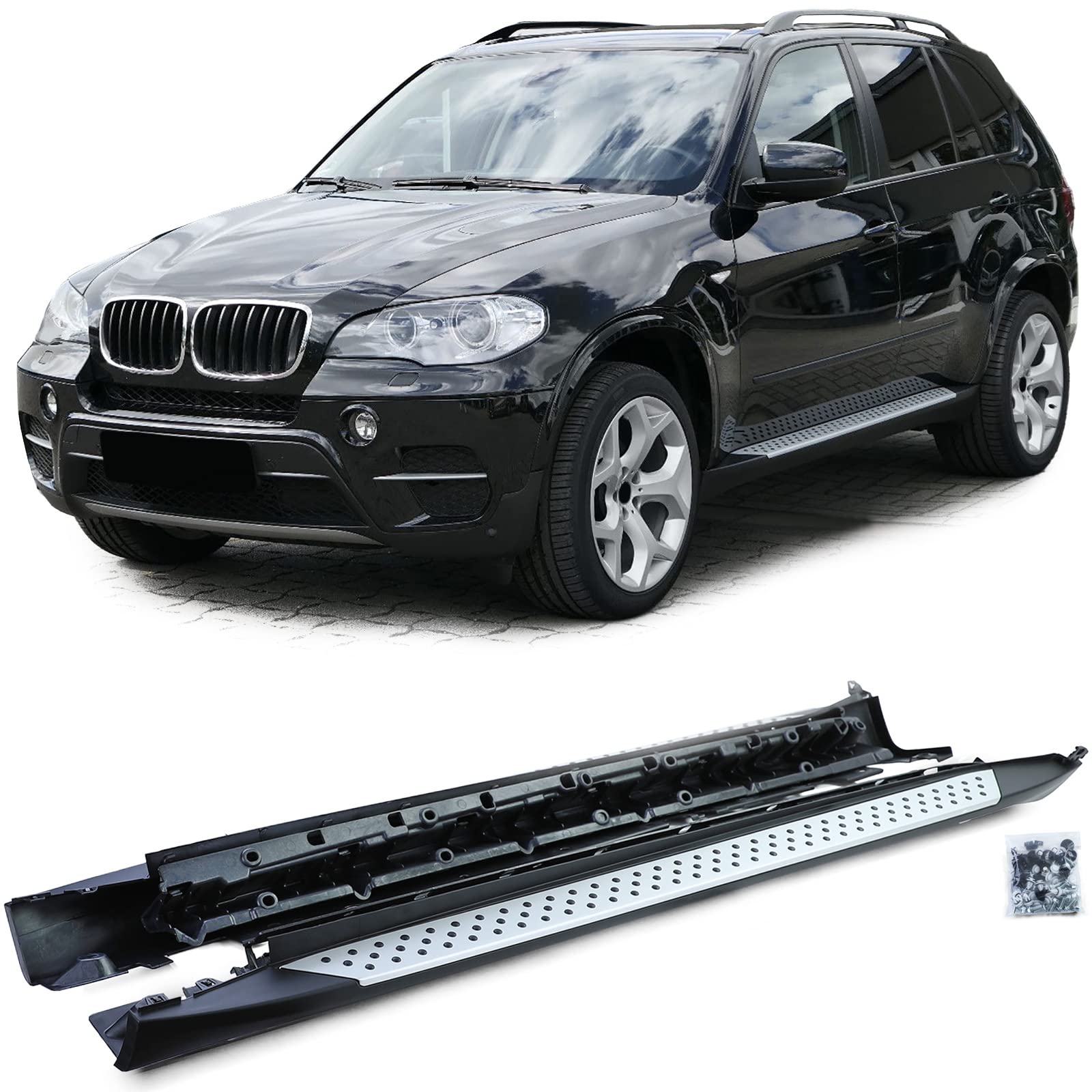 Alu Trittbretter Schweller OE Optik mit ABE passend für BMW X5 E70 06-13 von RAMROXX