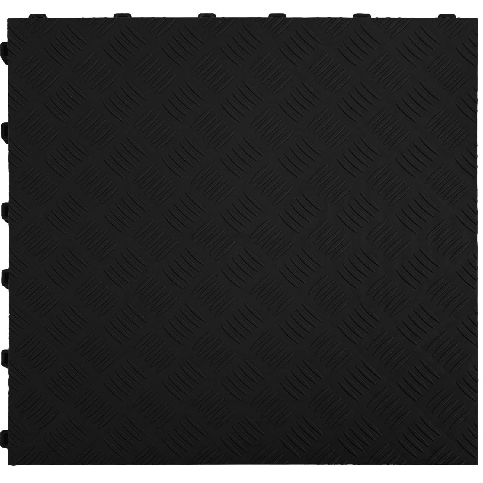 RAMROXX Riffelblech Performance Bodenfliese Garagenboden Floor Schwarz 40x40cm von RAMROXX