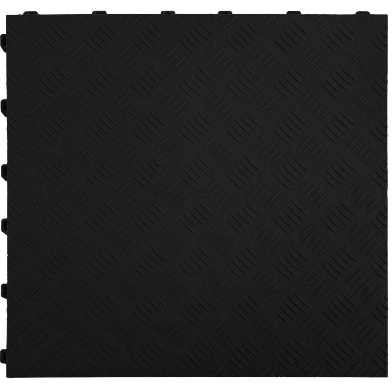 RAMROXX Riffelblech Performance Bodenfliese Garagenboden Floor Schwarz 40x40cm von RAMROXX