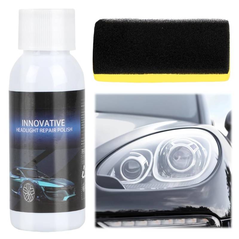 RANJIMA 1pcs Reparatur 50ml, Flüssigkeit für Autoscheinwerfer, Auto Scheinwerfer Reparatur flüssigkeit, Auto Scheinwerfer Polieren Flüssigkeit, Scheinwerfer Reiniger Car Headlight Repair Fluid von RANJIMA