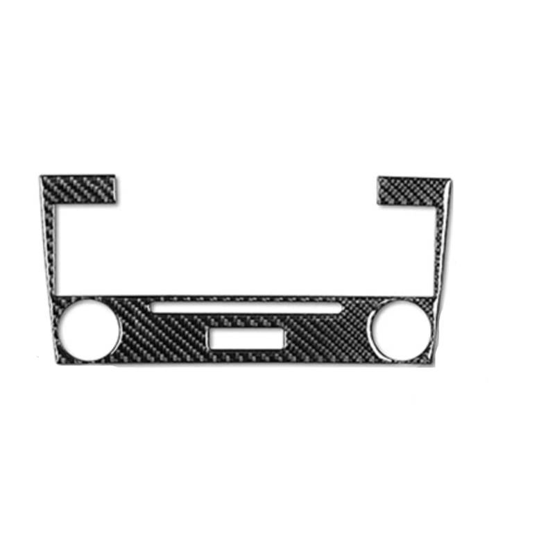 Kompatibel Mit Mercedes Für Benz C-Klasse Für W203 2005 2006 2007, Abdeckung Des Bedienfelds Der Autoklimaanlage, Innenverkleidung Aus Kohlefasermuster Mittel Konsole CD-Panel Abdeckung(Black Carbon,B von RAQXOLPB