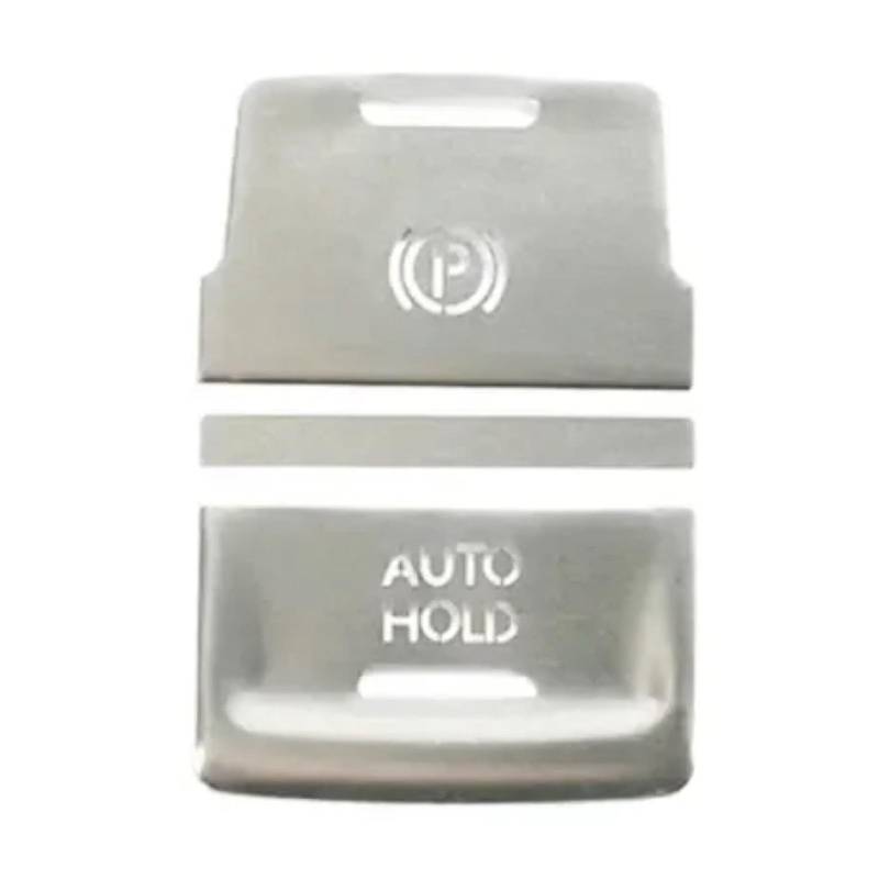 RAQXOLPB Autoknopf Aufkleber Kompatibel Mit VW Für Golf Für at MK7 2015 2016 2017 2018 2019 Auto Handbremse Kappe Abdeckung Trim Schutz Zubehör Schalter Taste Aufkleber(Silver) von RAQXOLPB