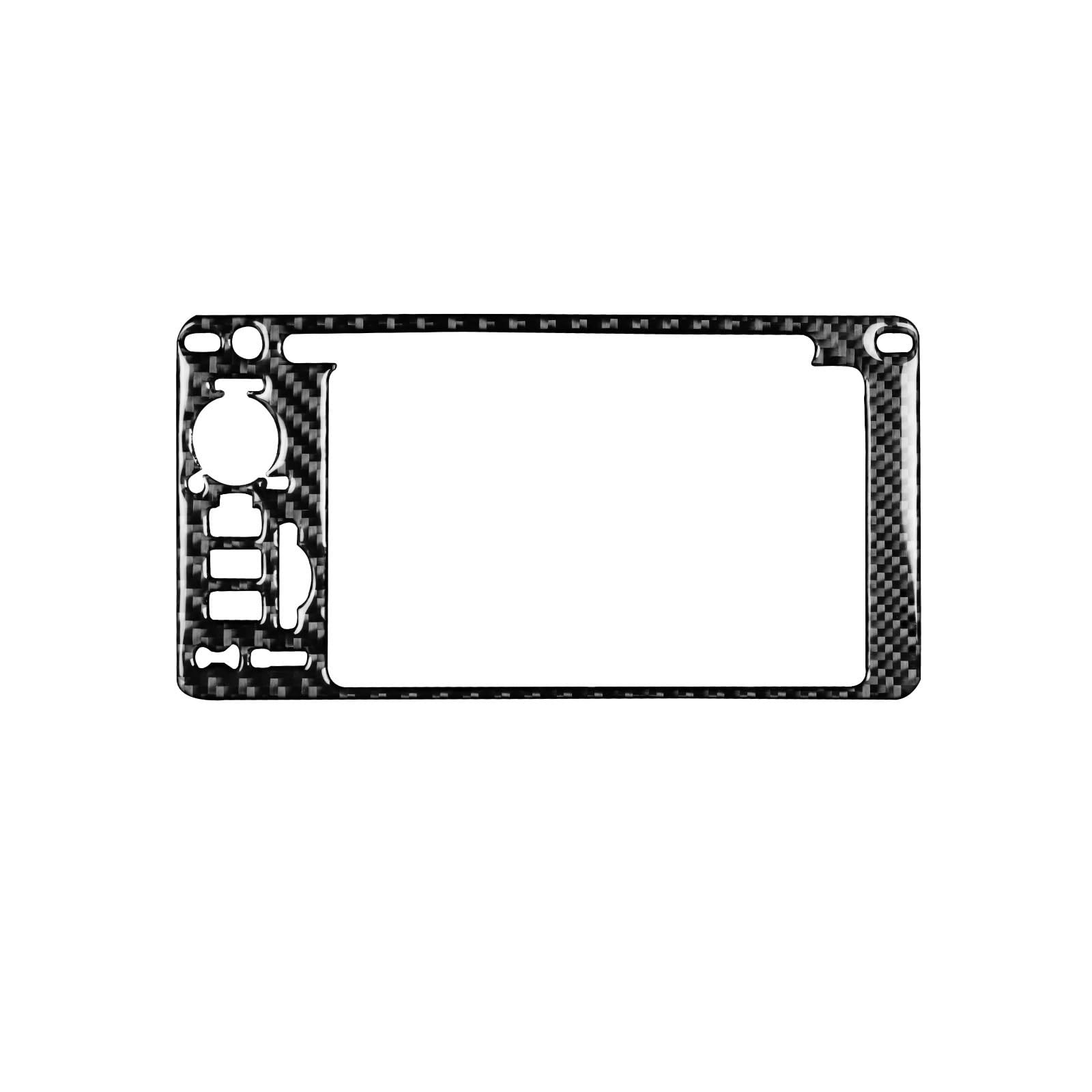 RAQXOLPB Kompatibel Mit Subaru Für XV Für Crosstrek 2013 2014, Kohlefasermuster, Zentraler Navigationsrahmen, Dekorative Streifen, Auto-Innenaufkleber Mittel Konsole CD-Panel Abdeckung(Black Carbon) von RAQXOLPB