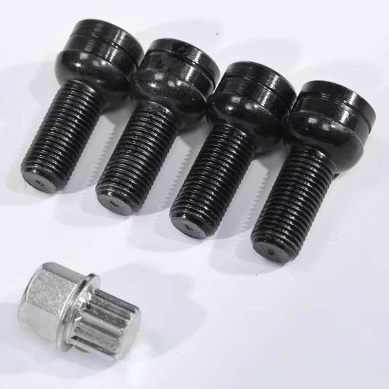 RAQXOLPB Kompatibel Mit VW Für Golf Für J&etta Auto-Radschrauben-Zubehör 1 Set 17 Mm Radschraubenbolzen Und Sicherungsradmutter Radmutter car radschrauben von RAQXOLPB