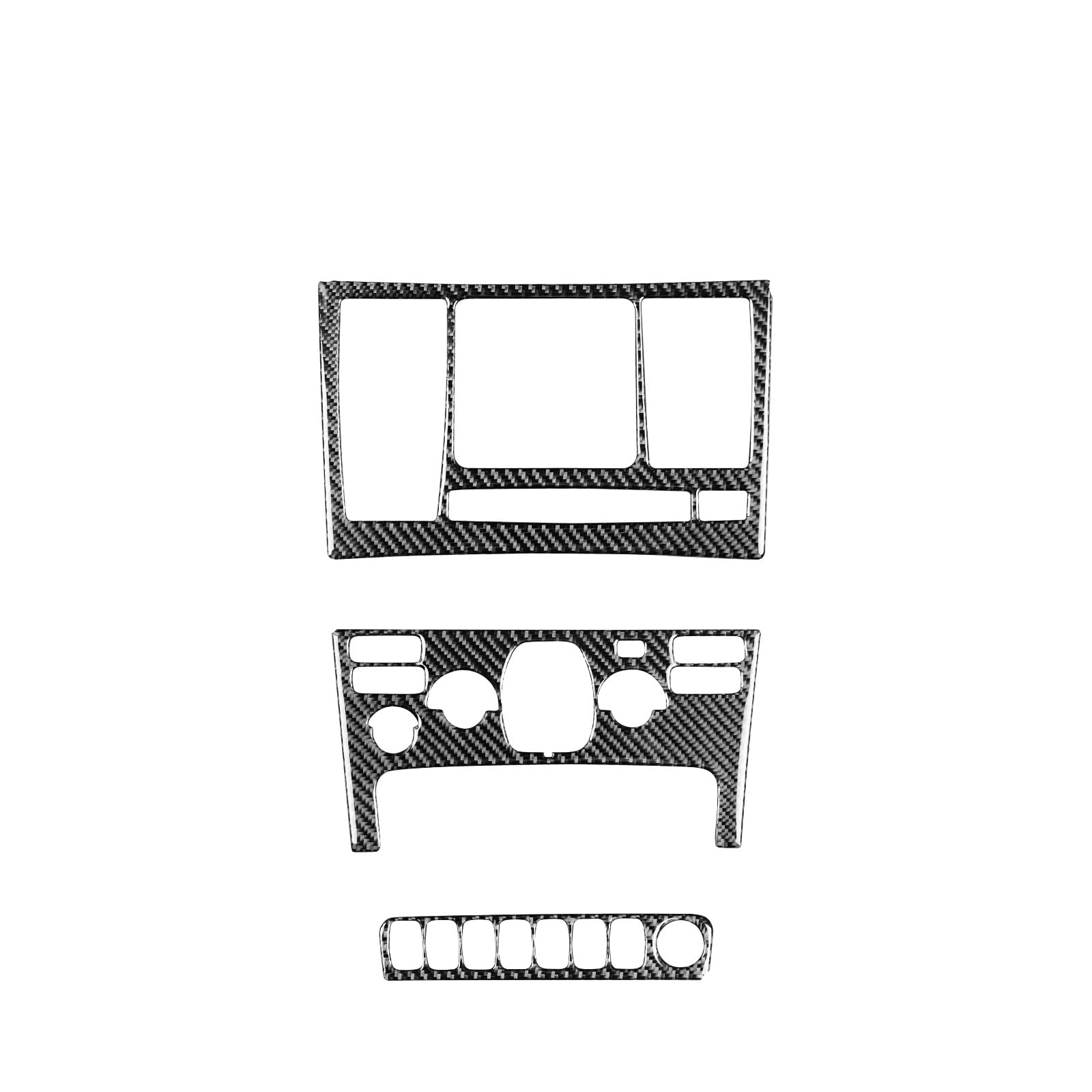 RAQXOLPB Kompatibel Mit Volvo Für XC90 2003 2004 2005 2006 2007 2008 2009 2010 2011 2012 2013 2014. Innen-CD-AC-Bedienfeld-Dekorationsabdeckung Mittel Konsole CD-Panel Abdeckung(Black,B) von RAQXOLPB