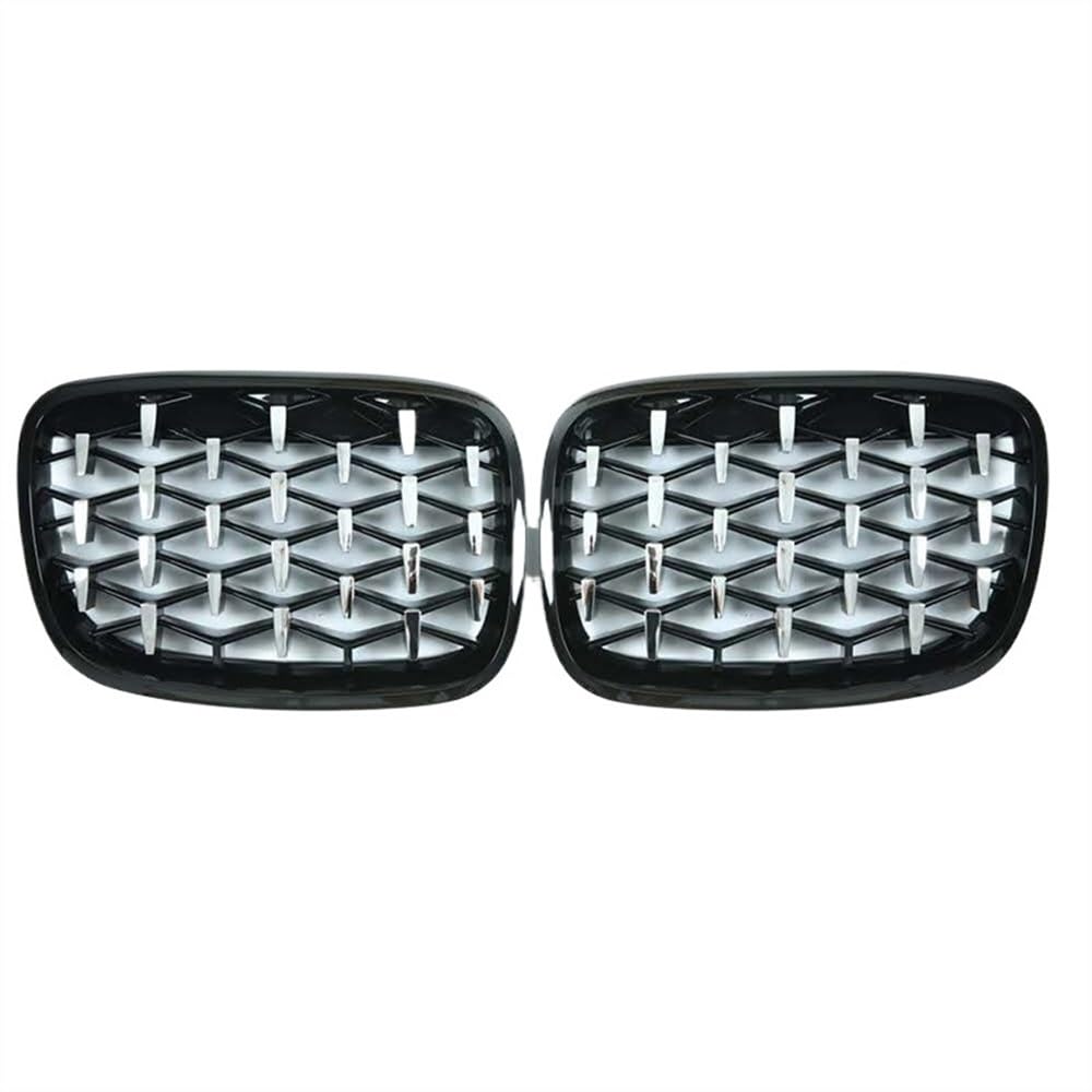 RAQXOLPB Kühlergrille Passend Kompatibel Mit 2er F45 228i 220i 235i 2014 2015 2016 2017 2018 Auto-Mittelstoßstangengitter Fronteinlassgitter Kühlergrill(Silver and Black) von RAQXOLPB