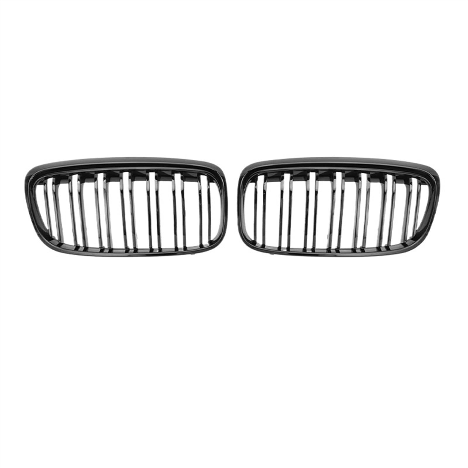 RAQXOLPB Kühlergrille Passend Kompatibel Mit 2er F45 F46 2014 2015 2016 2017 2018 2019 2020 Schwarz Glänzend Nierengitter Fronthaubengitter Frontstoßstangengitter(Dual Slat,2014-2018) von RAQXOLPB