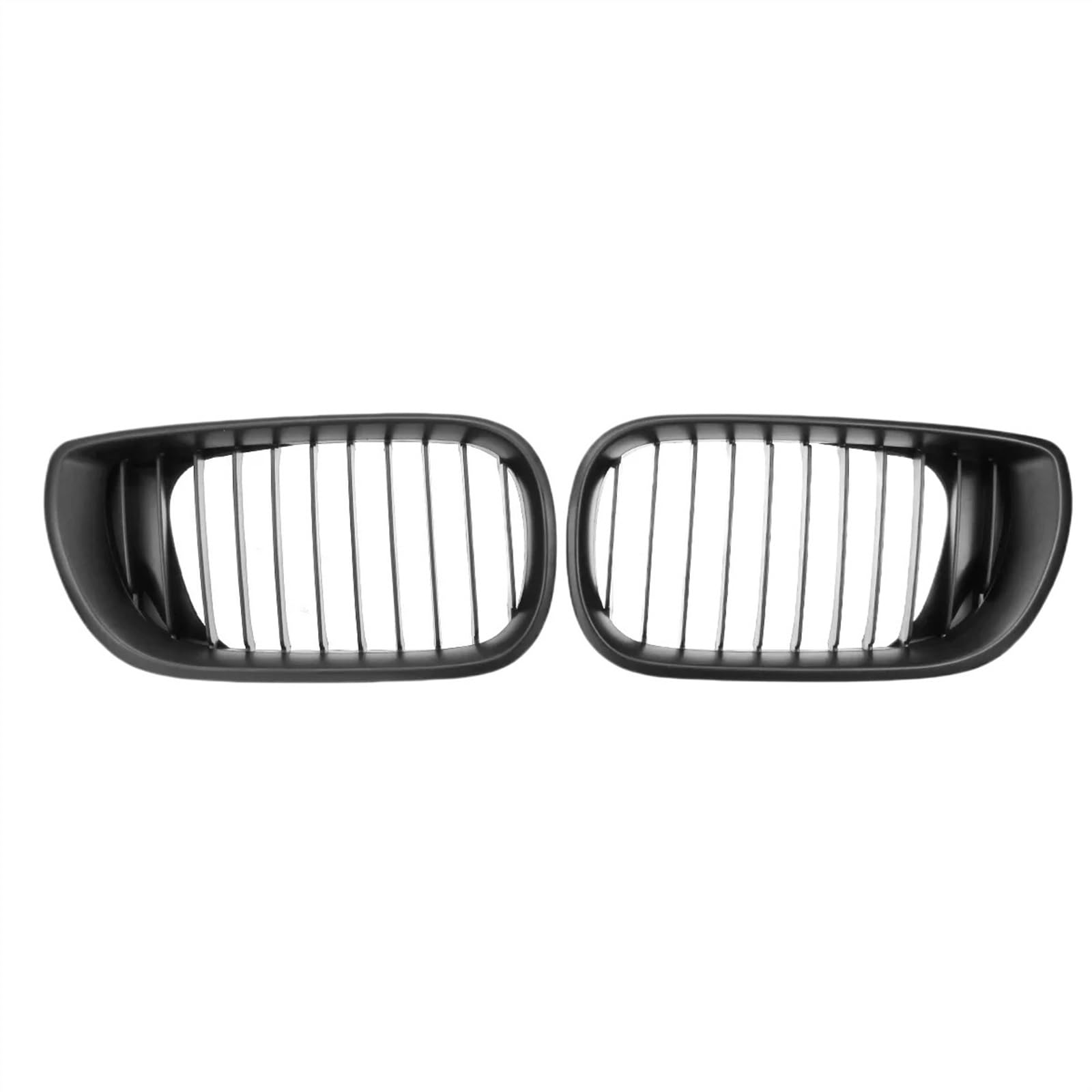 RAQXOLPB Kühlergrille Passend Kompatibel Mit 3er E46 Limousine 4-türig 320i 350i 2002 2003 2004 2005 Auto Frontstoßstange Renngrill Einzellamellen-Nierengrill(Matte Black) von RAQXOLPB