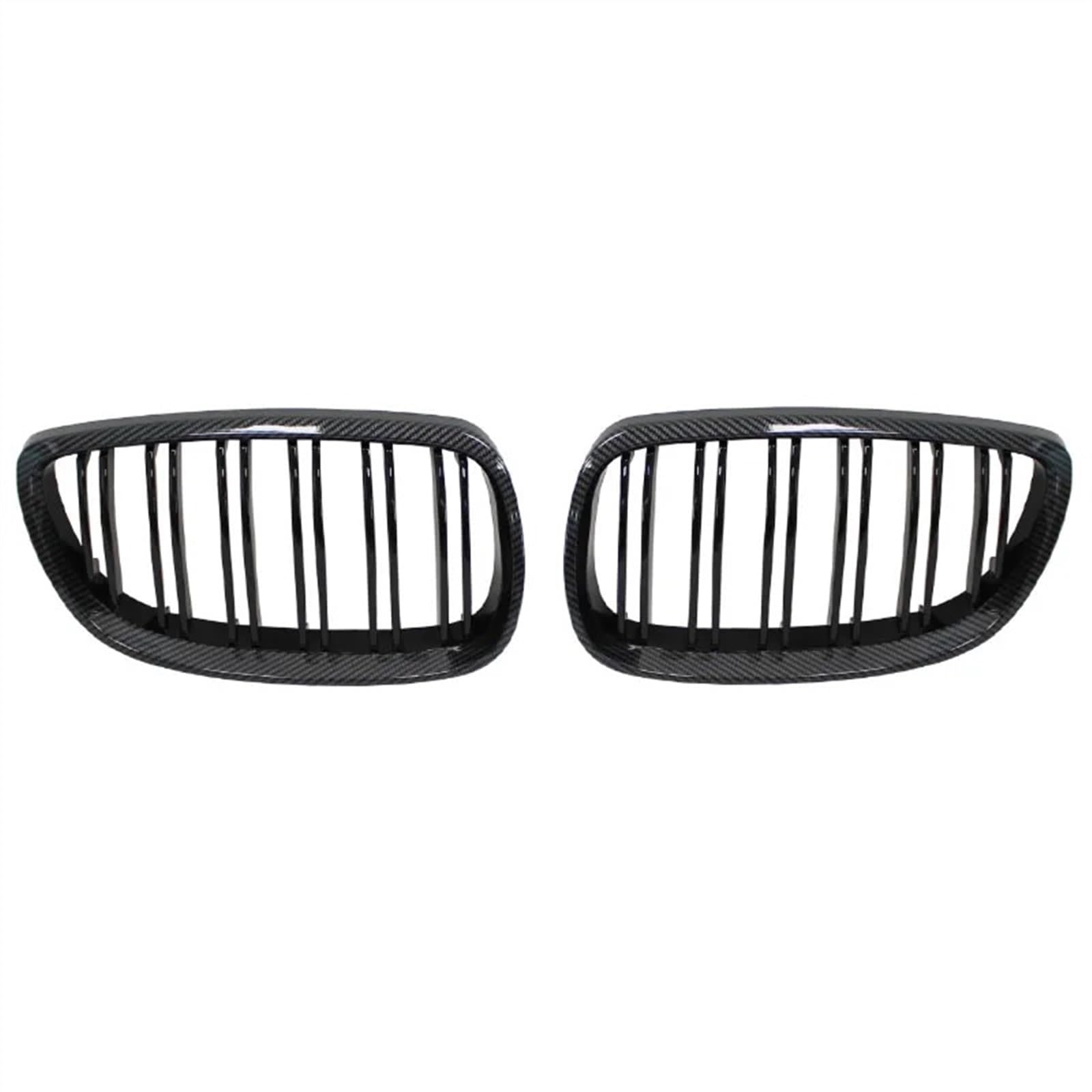 RAQXOLPB Kühlergrille Passend Kompatibel Mit 3er M3 E92 E93 2008 2009 2010 2011 2012 2013 Doppelsteg-Nierengrill, Car-Styling, Renngitter, Ersatzteil(Carbon Fiber) von RAQXOLPB