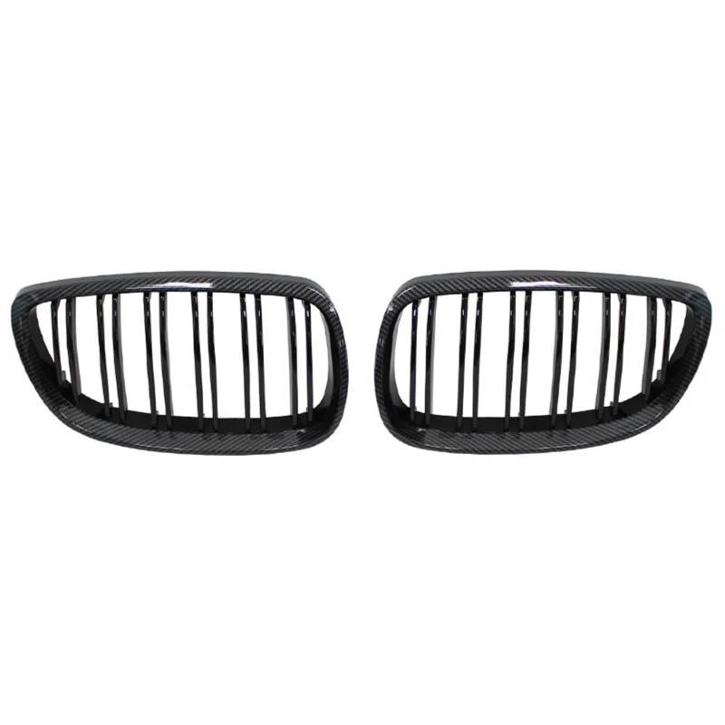 RAQXOLPB Kühlergrille Passend Kompatibel Mit 3er M3 E92 E93 2008 2009 2010 2011 2012 2013 Doppelsteg-Nierengrill, Car-Styling, Renngitter, Ersatzteil(Carbon Fiber) von RAQXOLPB