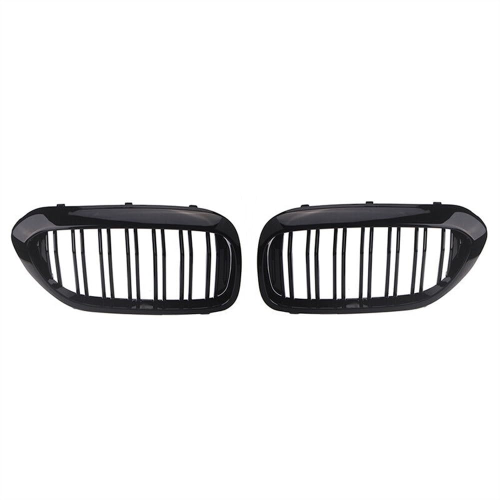 RAQXOLPB Kühlergrille Passend Kompatibel Mit 5er G30 G31 G38 Für M5 520i 530i 540i 2017 2018 2019 2020 Schwarz Glänzend Autogrill Frontniere Doppellamelle Zubehör von RAQXOLPB