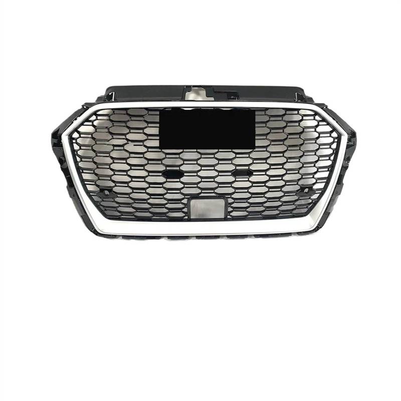 RAQXOLPB Kühlergrille Passend Kompatibel Mit A3 8VPA 2017 2018 2019 Autostoßstangengitter Fronteinlassgitter Autofrontkühlergrill Ersatzzubehör(Silver Frame) von RAQXOLPB