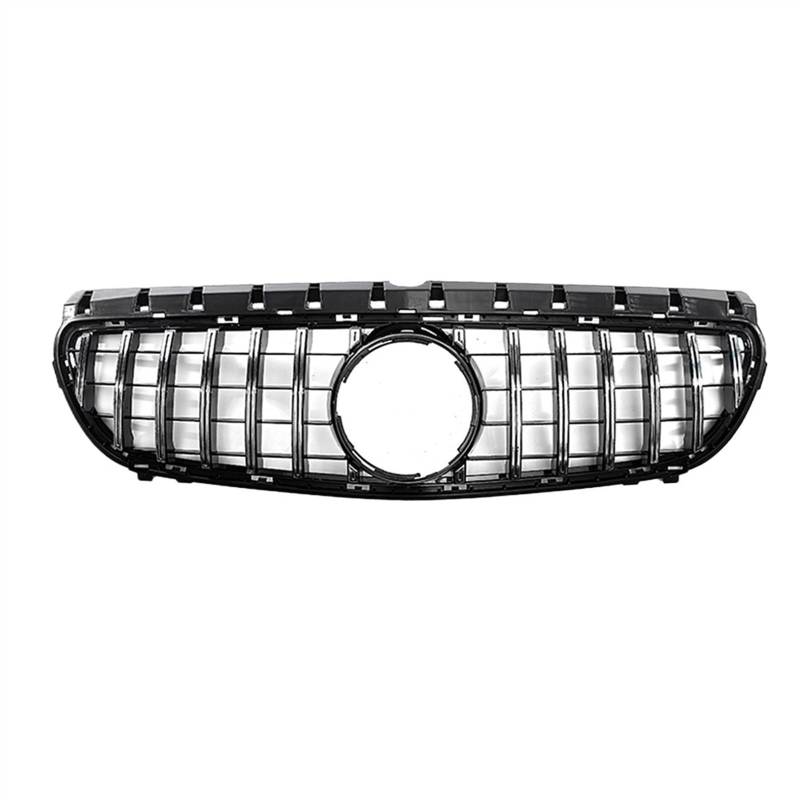 RAQXOLPB Kühlergrille Passend Kompatibel Mit Benz Für B-Klasse W246 B180 B200 B250 2015 2016 2017 2018 2019 Frontgrill Für Die Stoßstange, Chrom-Diamanten-Stil, Grill Glänzend Schwarz(Silver,GTR) von RAQXOLPB