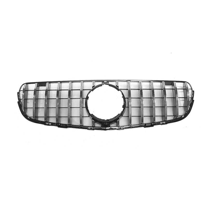 RAQXOLPB Kühlergrille Passend Kompatibel Mit Benz Für GLC Klasse W253 X253 C253 GLC350 GLC300 GLC250 GLC43 2015 2016 2017 2018 2019 Auto Obere Stoßstange Haube Mesh Grille(Silver) von RAQXOLPB