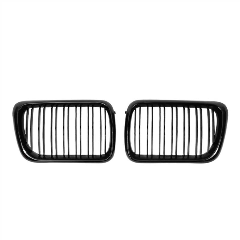 RAQXOLPB Kühlergrille Passend Kompatibel Mit E36 LCI M3 1996 1997 1998 1999 Double Line Style Auto Front Racing Doppelnierengitter Obergitter(Double-Glossy Black) von RAQXOLPB