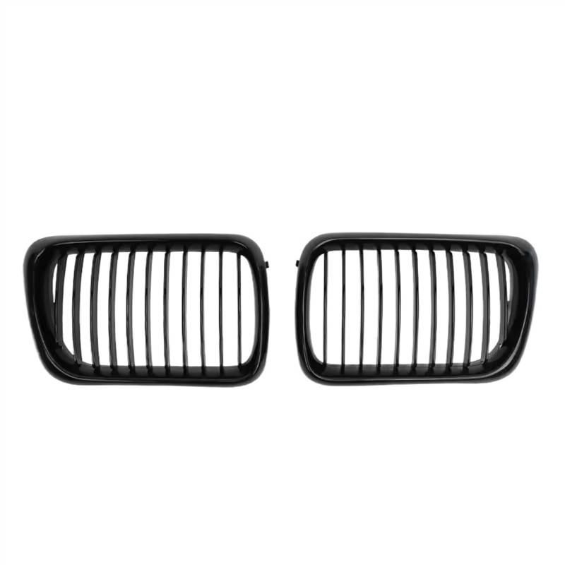 RAQXOLPB Kühlergrille Passend Kompatibel Mit E36 LCI M3 1996 1997 1998 1999 Double Line Style Auto Front Racing Doppelnierengitter Obergitter(Single-Glossy Black) von RAQXOLPB