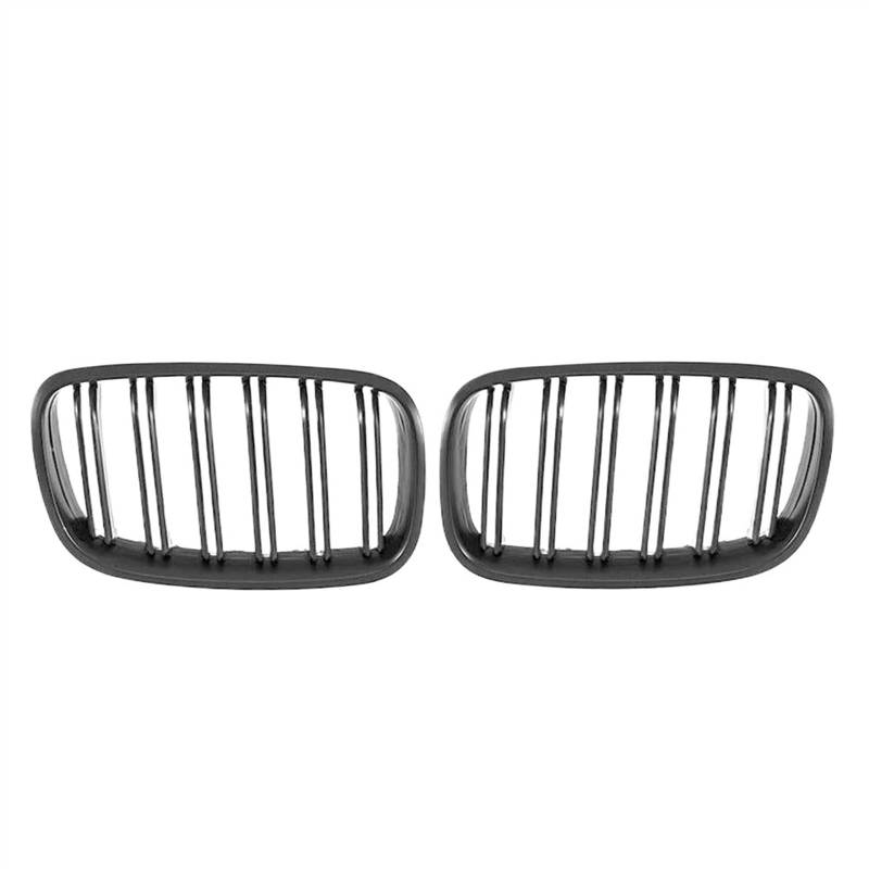 RAQXOLPB Kühlergrille Passend Kompatibel Mit X5 E70 X6 E71 2007 2008 2009 2010 2011 2012 2013 2014 Auto Vorne Doppel-Niere Stoßfänger Kühlergrill Auto Vorne Kühlergrill(Matte Black) von RAQXOLPB