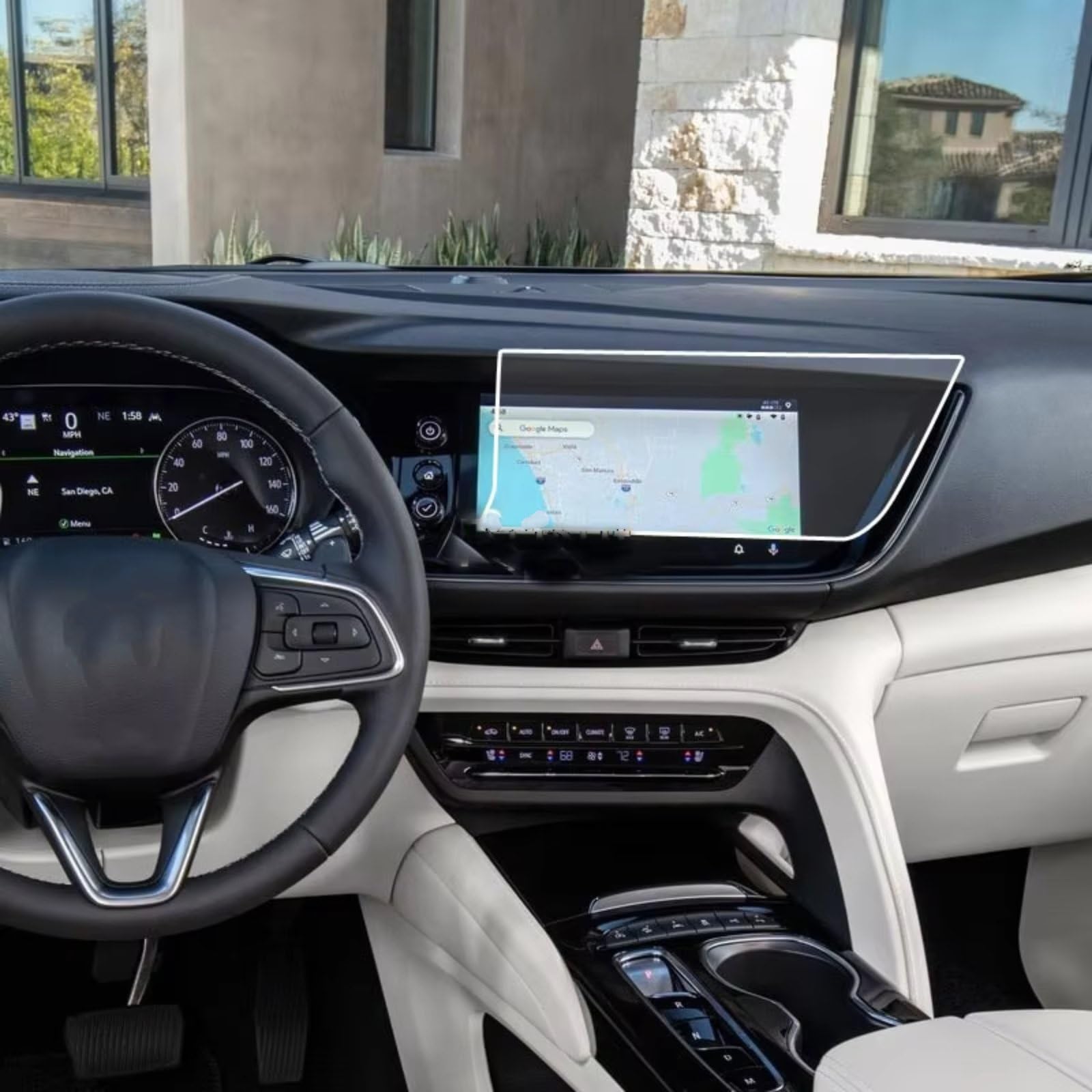 RAQXOLPB Schutzfolie Navi Bildschirm Kompatibel Mit Buick Für Envision 2021, Auto-GPS-Navigation, Innenzubehör, Displayschutzfolie Aus Gehärtetem Glas von RAQXOLPB