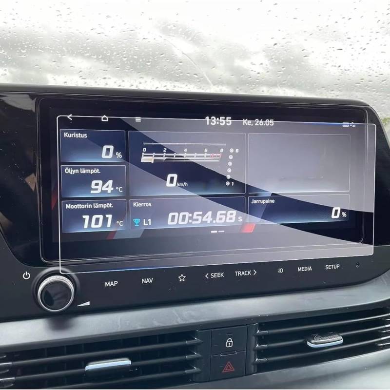 RAQXOLPB Schutzfolie Navi Bildschirm Kompatibel Mit Hyundai Für I20/N Line/Active 2021 2022 2023 Auto 10,25 Zoll LCD GPS Navigation Gehärtetes Glas Schutzfolie von RAQXOLPB