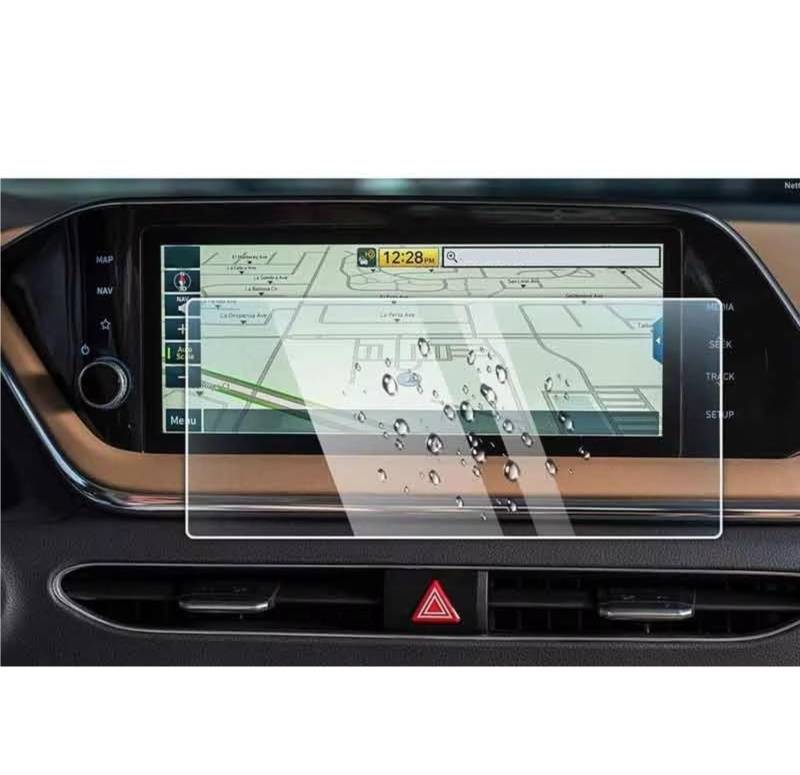 RAQXOLPB Schutzfolie Navi Bildschirm Kompatibel Mit Hyundai Für Sonata Auto 10,25 Zoll GPS-Navigation Displayschutzfolie Displayschutzfolie Aus Gehärtetem Glas Auto-Innenzubehör von RAQXOLPB