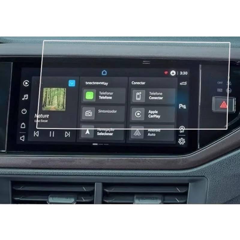 RAQXOLPB Schutzfolie Navi Bildschirm Kompatibel Mit VW Für Virtus 2023 2024 Auto 10,1 Zoll Auto GPS Navigation Gehärtetes Glas Displayschutzfolie(for GPS) von RAQXOLPB