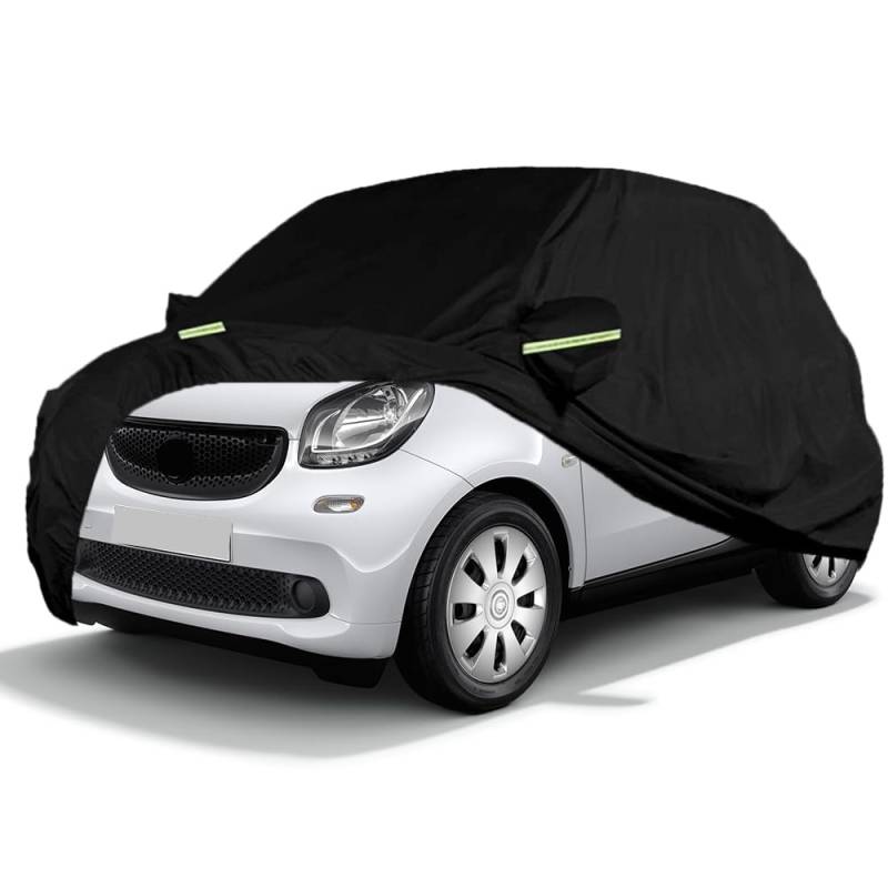 Autoabdeckung Wasserdicht Kompatibel mit Smart Fortwo W451 W453 2016-2024, Atmungsaktiv Vollgarage Autoplane für Regen Sonne Staub Schutz Auto Abdeckplane Abdeckung von RASHION